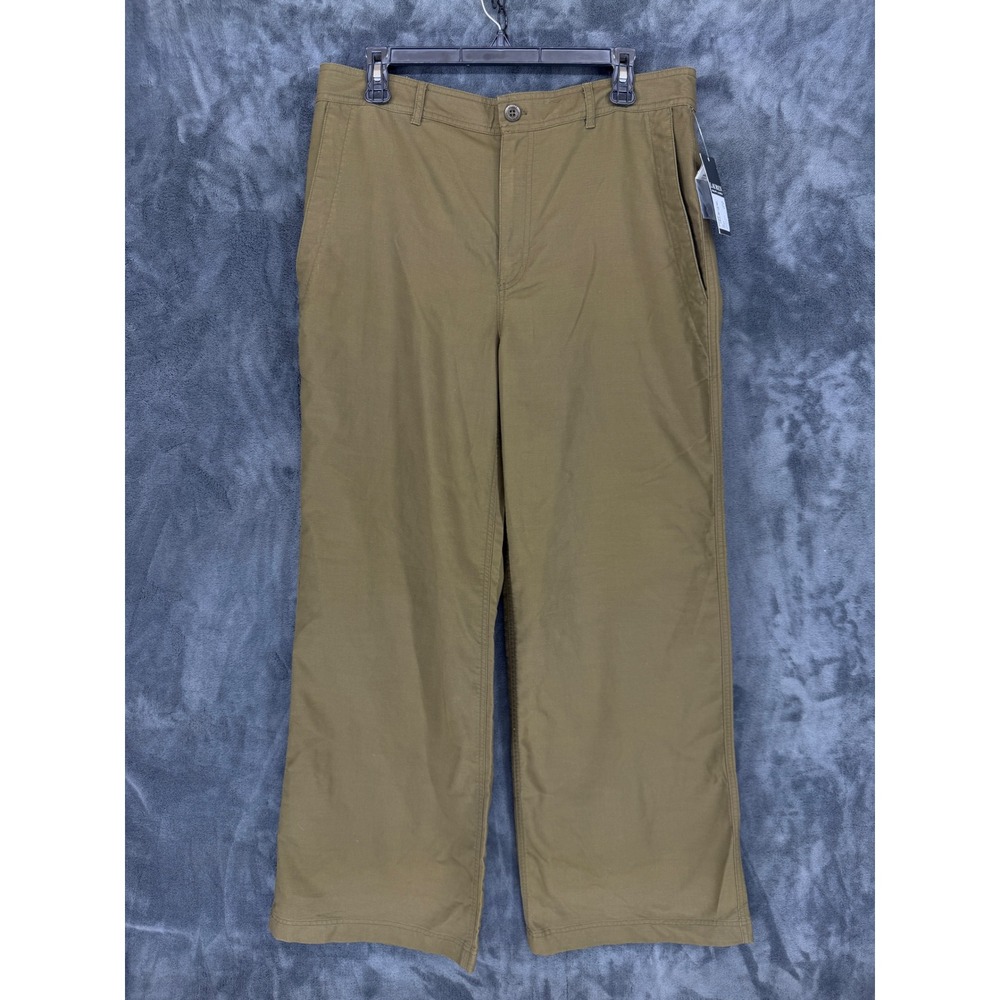 Lauren Ralph Lauren Botanic Green Wide Leg Trousers Pants 10 200956653002 NEW